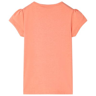 Koszulka dziecięca, neonowy pomarańcz, 92