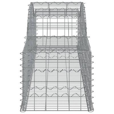 vidaXL Kosze gabionowe, 15 szt, 300x50x40/60 cm, galwanizowane żelazo