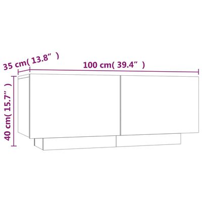 vidaXL Zestaw 2 szafek TV z oświetleniem LED, brązowy dąb