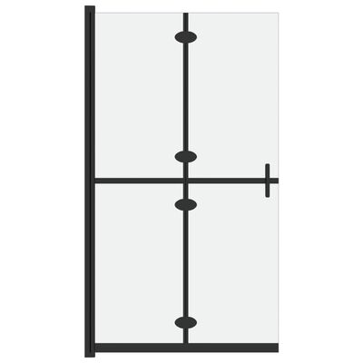 vidaXL Składana ścianka prysznicowa, mrożone szkło ESG, 100x190 cm