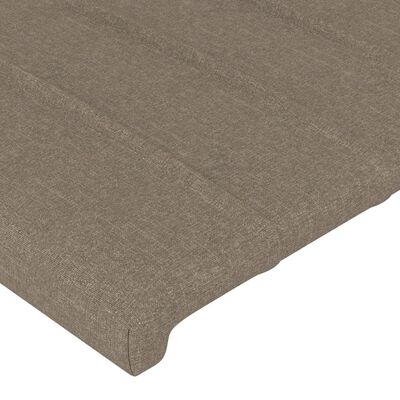 vidaXL Zagłówek do łóżka z LED, taupe, 80x5x78/88 cm, tkanina