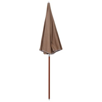 vidaXL Parasol ogrodowy na stalowym słupku, 240 cm, taupe