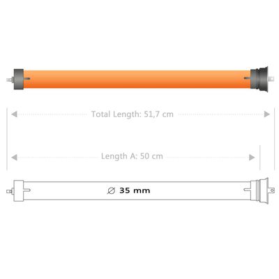 vidaXL Silniki rurowe, 2 szt., 10 Nm