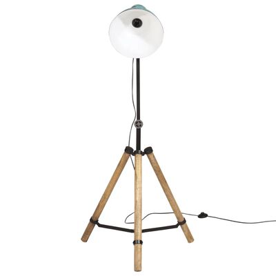 vidaXL Lampa stojąca, 25 W, postarzany niebieski, 75x75x90-150 cm, E27