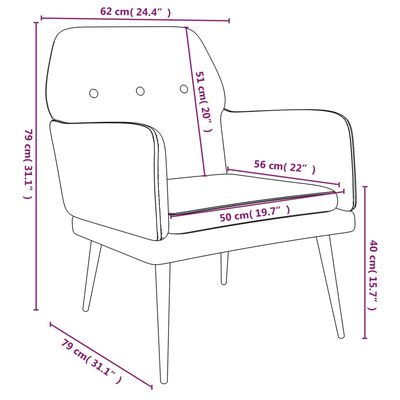 vidaXL Fotel, winna czerwień, 62x79x79 cm, obity aksamitem