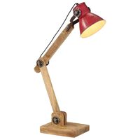 vidaXL Lampa stołowa, 25 W, postarzany czerwony, 23x18x96 cm, E27