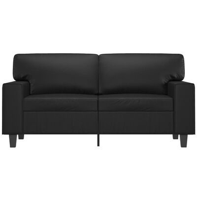 vidaXL 2-osobowa sofa, czarna, 120 cm, sztuczna skóra