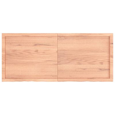 vidaXL Blat do łazienki, jasnobrązowy, 140x60x(2-4) cm, lite drewno