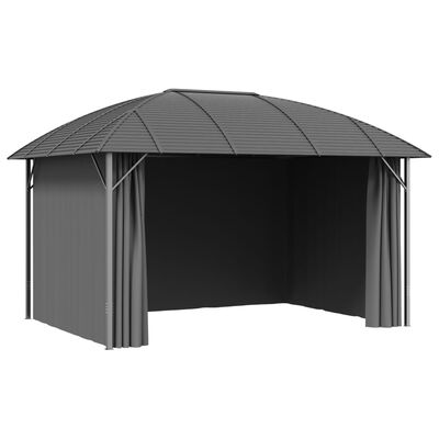 vidaXL Altana z zasłonami i łukowym dachem, 3x4 m, antracytowa sklep online
