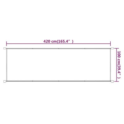 vidaXL Markiza pionowa, niebieska, 100x420 cm, tkanina Oxford