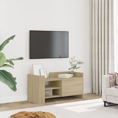 vidaXL Szafka pod TV, dąb sonoma, 80x35x40 cm, materiał drewnopochodny