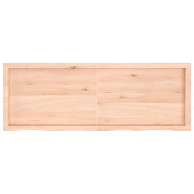 vidaXL Blat do łazienki, 140x50x(2-4) cm, surowe, lite drewno