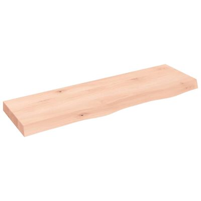 vidaXL Blat do łazienki, 100x30x(2-6) cm, surowe, lite drewno