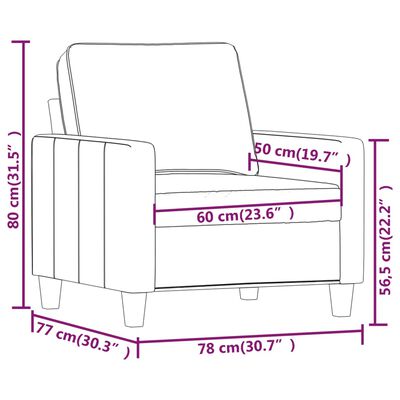 vidaXL Fotel, winna czerwień, 60 cm, obity tkaniną