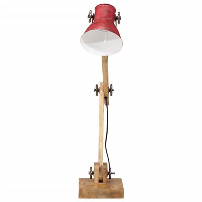 vidaXL Lampa stołowa, 25 W, postarzany czerwony, 23x18x96 cm, E27