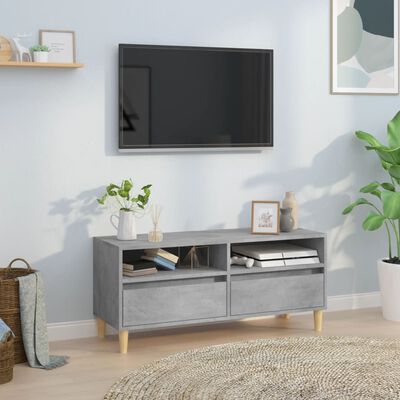 vidaXL Szafka pod TV, szarość betonu, 100x34,5x44,5 cm