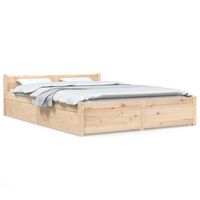 vidaXL Rama łóżka z szufladami, 140x200 cm