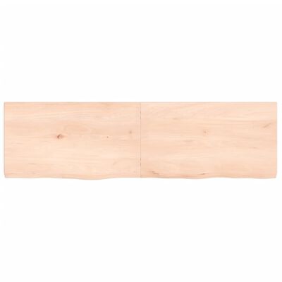 vidaXL Blat do łazienki, 140x40x(2-4) cm, surowe, lite drewno