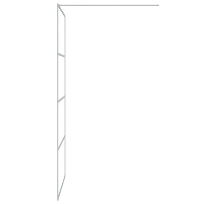 vidaXL Ścianka prysznicowa srebrna, 100x195 cm przezroczyste szkło ESG