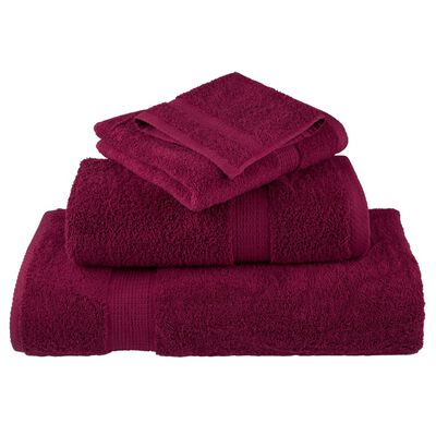 vidaXL 8-częściowy zestaw ręczników premium SOLUND, bordo, 600 g/cm²