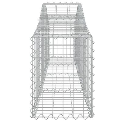 vidaXL Kosze gabionowe, 2 szt, 200x30x40/60 cm, galwanizowane żelazo