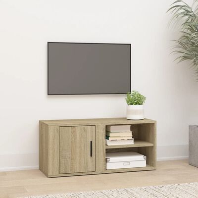 vidaXL Szafka pod TV, dąb sonoma, 80x31,5x36 cm