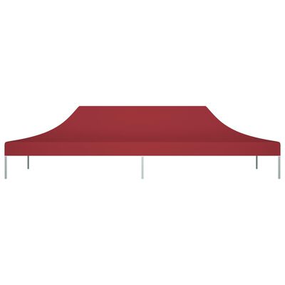 vidaXL Dach do namiotu imprezowego, 6 x 3 m, burgund, 270 g/m²