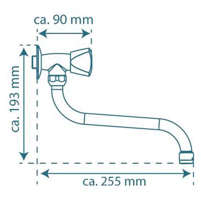 SCHÜTTE Ruchoma bateria ścienna CARNEO, chrom