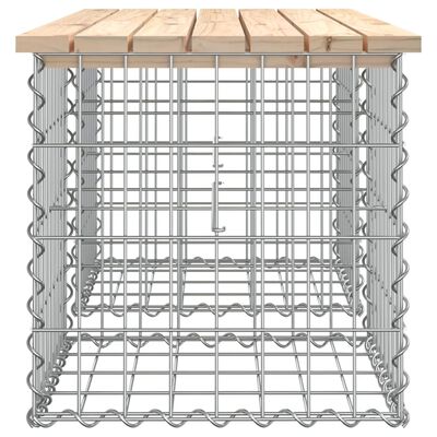 vidaXL Ławka ogrodowa, z gabionem, 103x44x42 cm, lite drewno sosnowe