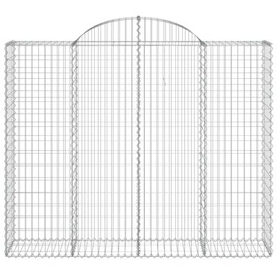 vidaXL Kosze gabionowe, 15 szt, 200x50x160/180cm, galwanizowane żelazo