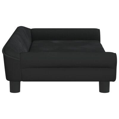 vidaXL Sofa dla dzieci, czarna, 100x50x26 cm, aksamit