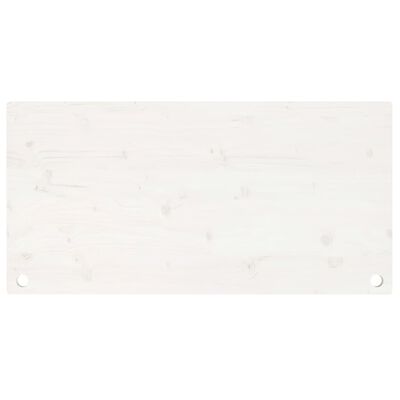 vidaXL Blat biurka, biały, 100x60x2,5 cm, lite drewno sosnowe
