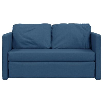 vidaXL Sofa podłogowa 2-w-1, niebieska, 112x174x55 cm, tkanina