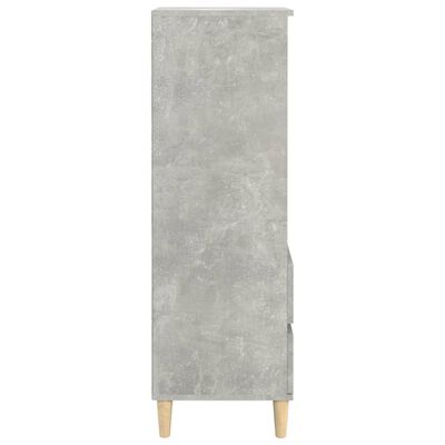 vidaXL Wysoka szafka, szarość betonu,40x36x110cm,drewnopochodny