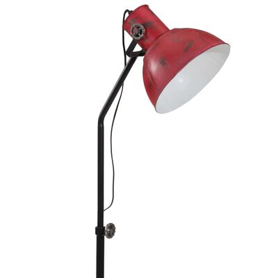 vidaXL Lampa stojąca, 25 W, postarzany czerwony, 30x30x90-150 cm, E27