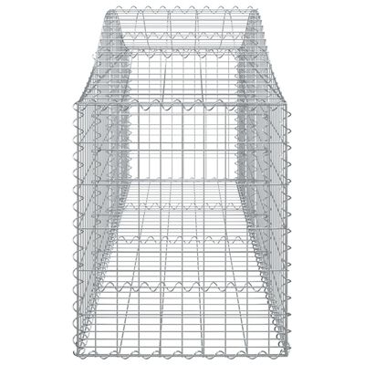 vidaXL Kosze gabionowe, 5 szt, 200x50x60/80 cm, galwanizowane żelazo