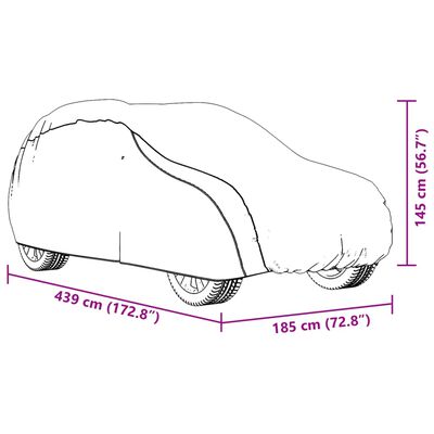 vidaXL Pokrowiec na samochód typu SUV, z paskami, pełny, srebrny, M