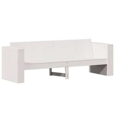 vidaXL Sofa ogrodowa, 3-osobowa, biała, 189x60x62 cm, drewno sosnowe