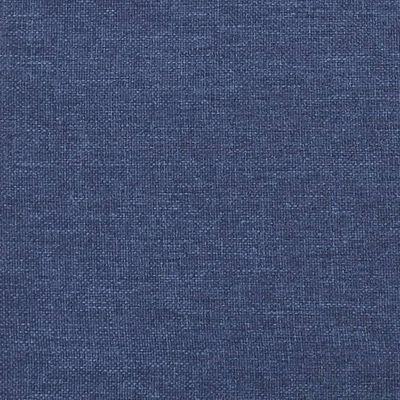 vidaXL Łóżko kontynentalne z materacem, niebieskie, tkanina, 180x200cm
