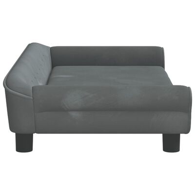 vidaXL Sofa dla dzieci, ciemnoszara, 100x50x26 cm, aksamit