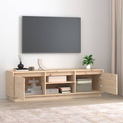 vidaXL Szafka pod telewizor, 140x35x40 cm, lite drewno sosnowe