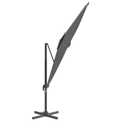vidaXL Parasol wiszący na aluminiowym słupku, antracytowy, 400x300 cm