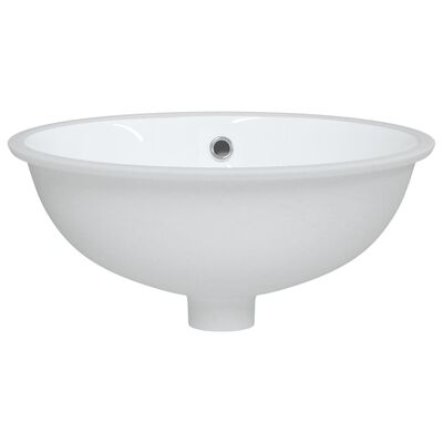 vidaXL Umywalka, biała, 43x35x19 cm, owalna, ceramiczna