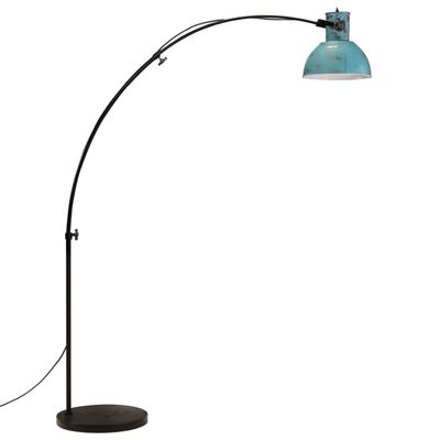 vidaXL Lampa stojąca, 25 W, postarzany niebieski, 150 cm, E27