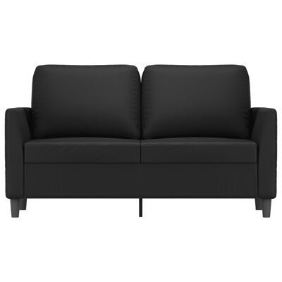 vidaXL 2-osobowa sofa, czarna, 120 cm, sztuczna skóra