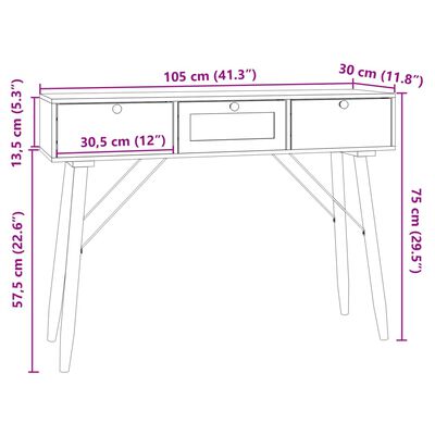 vidaXL Szafka TV z drzwiczkami, 105x30x45 cm, materiał drewnopochodny