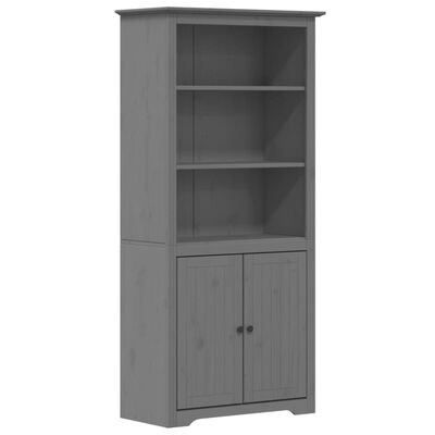 vidaXL Biblioteczka BODO, szara, 82x40x173 cm, lite drewno sosnowe