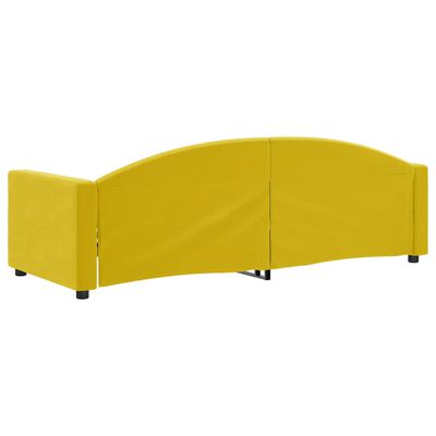 vidaXL Sofa z funkcją spania, żółta, 80x200 cm, obita aksamitem