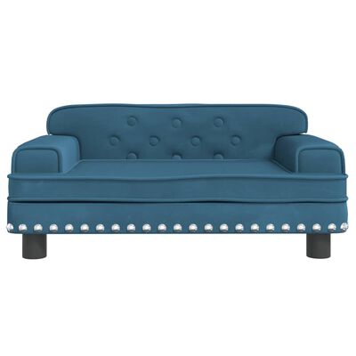 vidaXL Sofa dla dzieci, niebieska, 70x45x30 cm, aksamit