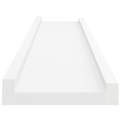vidaXL Półki ścienne na zdjęcia, 2 szt., białe, 60x9x3 cm, MDF